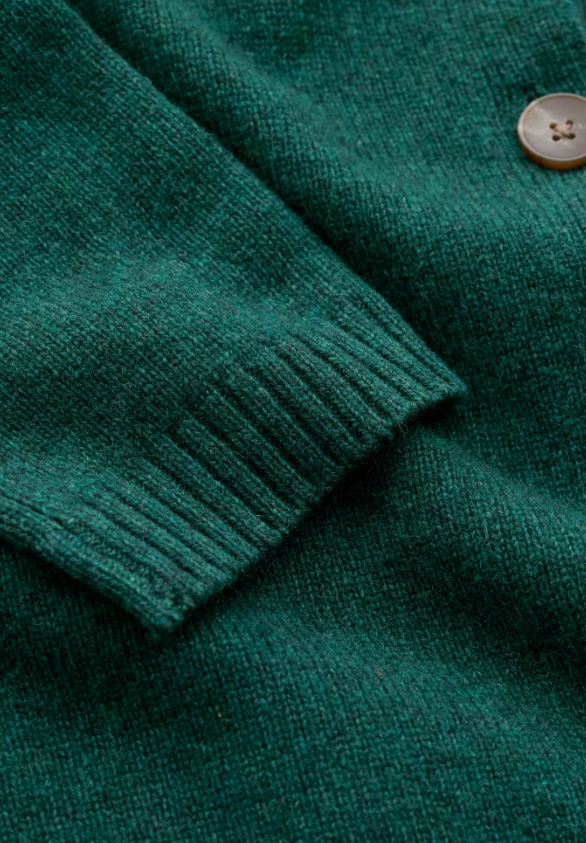 Seasalt Tern Tide Cardigan Dark Thyme womens Semi fitted with a Crew neck that's Button fastening and Ribbed hem and cuffs with Ribbed neckline that should be Hand Wash In Cold Water Material: 60% Merino Wool & 40% Nylon