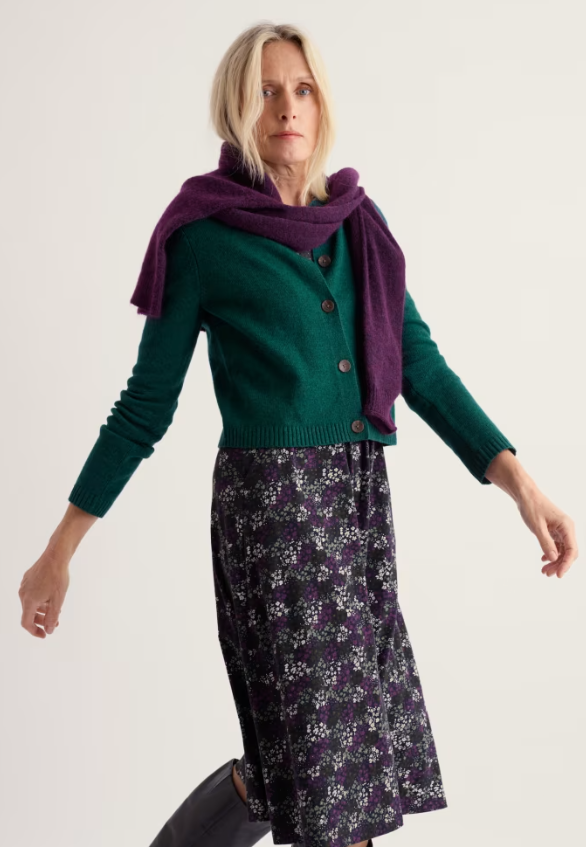 Seasalt Tern Tide Cardigan Dark Thyme womens Semi fitted with a Crew neck that's Button fastening and Ribbed hem and cuffs with Ribbed neckline that should be Hand Wash In Cold Water Material: 60% Merino Wool & 40% Nylon