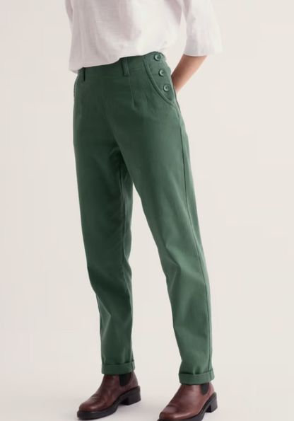 Seasalt Waterdance Organic Cotton Rich Trousers Light Coppice