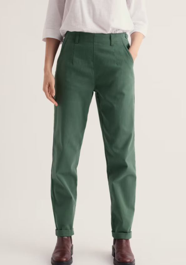 Seasalt Waterdance Organic Cotton Rich Trousers Light Coppice