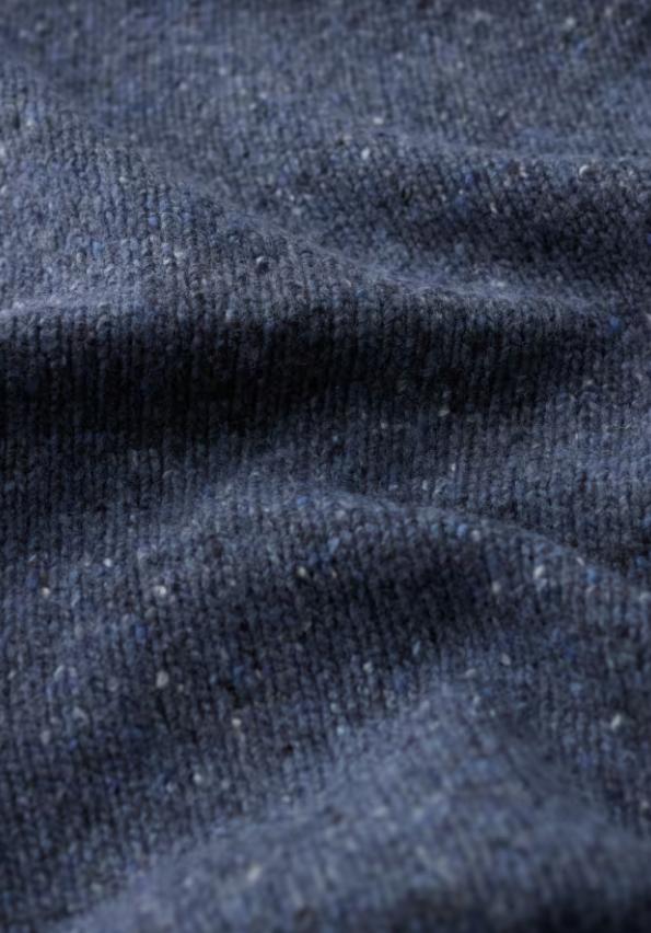Seasalt Wild Bilberry Knitted Triangle Scarf Squall. Womens square scarf. Colour: Squall Material: 70% Merino Wool & 30% Recycled Nylon