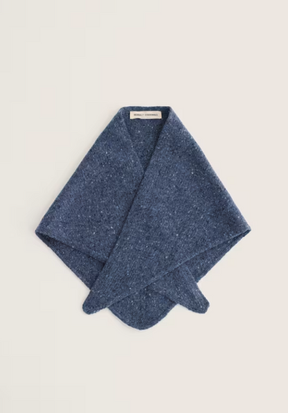 Seasalt Wild Bilberry Knitted Triangle Scarf Squall. Womens square scarf. Colour: Squall Material: 70% Merino Wool & 30% Recycled Nylon