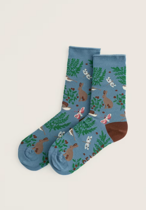 Seasalt Women's Arty Socks Fern Hare Lichen