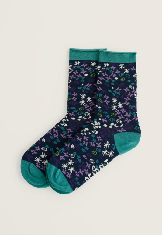 Seasalt Women's Arty Socks Forest Ditsy Mix