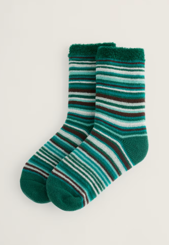 Seasalt Women's Cabin Socks Ripple Marks Dune Grass Mix