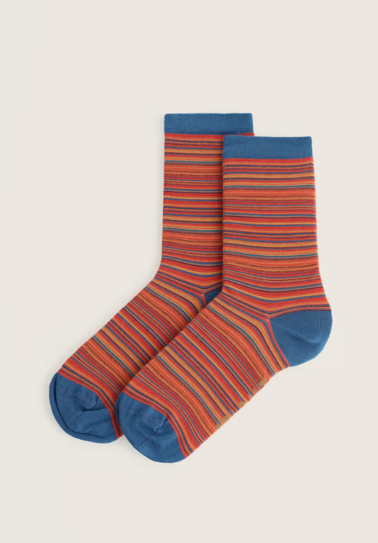 Seasalt-Womens-Everyday-Socks-Ripple-Marks-Dark-Terracotta-Mix