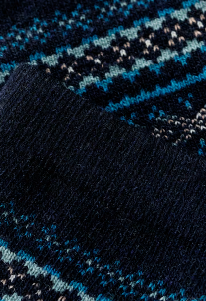 Seasalt Women's Fair Isle Socks Shingle Bay Inkwell