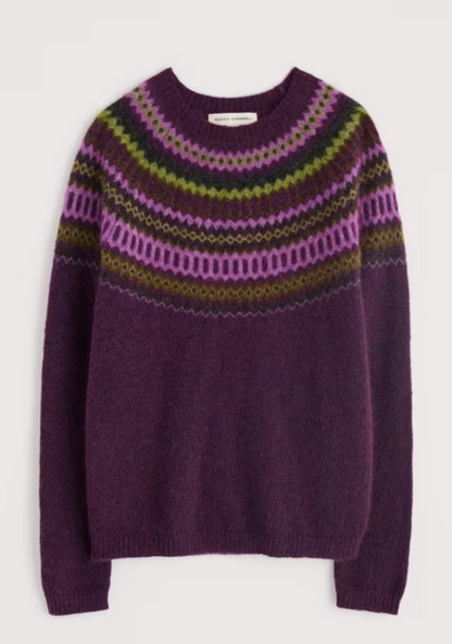 Seasalt Annik Fair Isle Jumper Modernist Grape Oak Mix