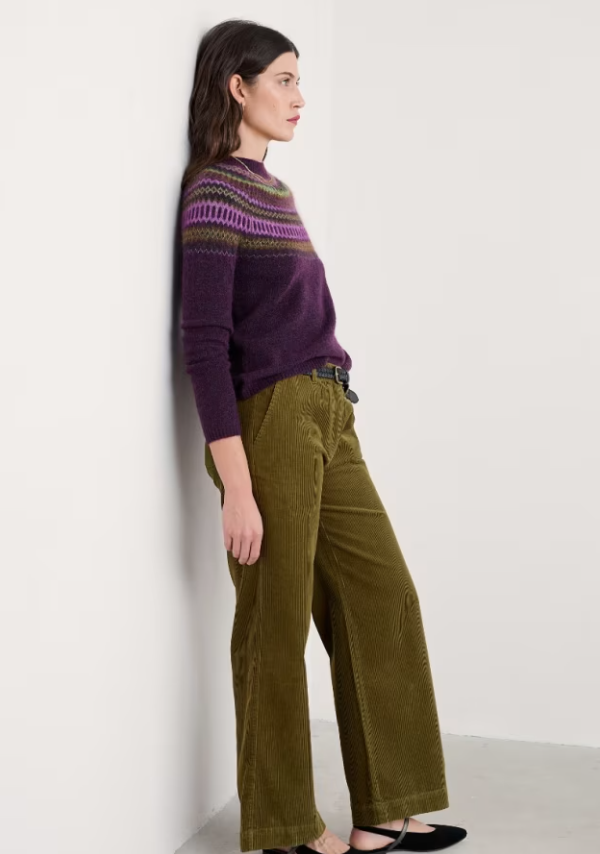 Seasalt Annik Fair Isle Jumper Modernist Grape Oak Mix
