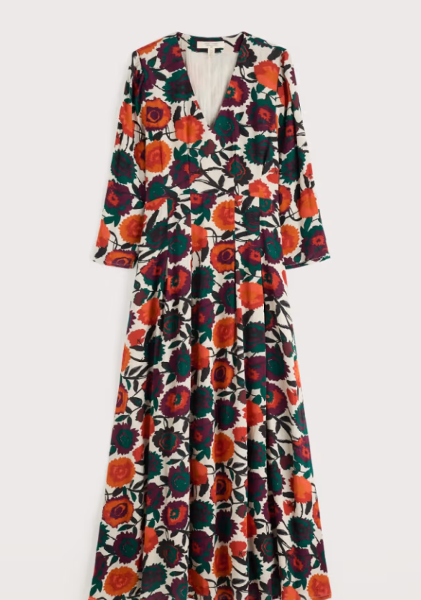 Seasalt Etta Printed Above-Ankle Dress Figurative Floral Aran