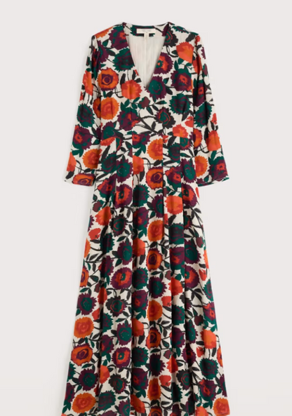 Seasalt Etta Printed Above-Ankle Dress Figurative Floral Aran