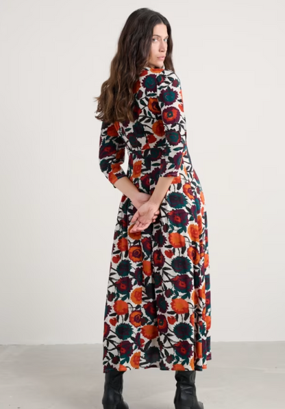 Seasalt Etta Printed Above-Ankle Dress Figurative Floral Aran
