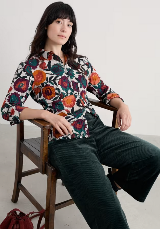 Seasalt Larissa Shirt Figurative Floral Aran