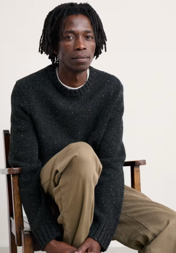 Seasalt Men's Bizen Jumper Onyx  to