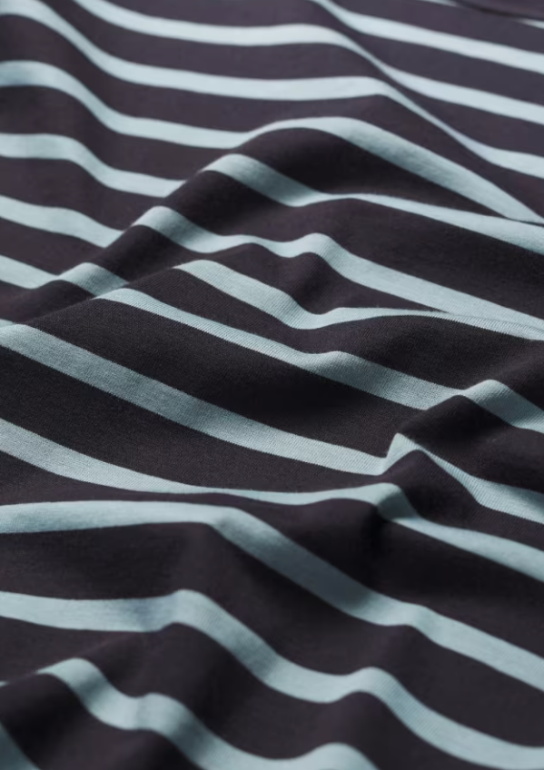 Seasalt Men's Crew Neck Sailor Shirt Breton Onyx Light Wade