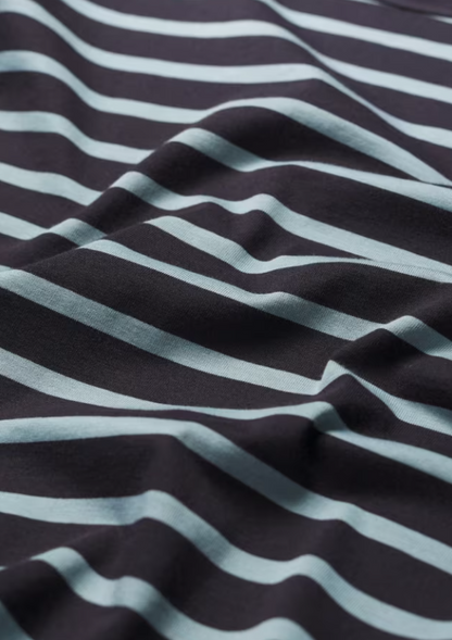 Seasalt Men's Crew Neck Sailor Shirt Breton Onyx Light Wade