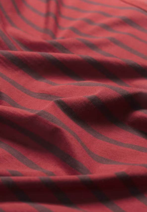 Seasalt Men's Crew Neck Sailor Shirt Breton Seedbed Conker