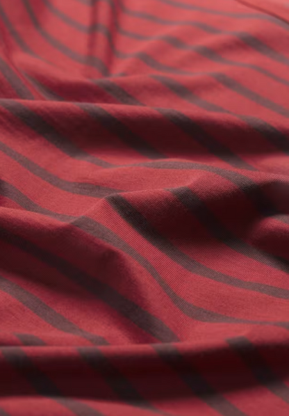 Seasalt Men's Crew Neck Sailor Shirt Breton Seedbed Conker