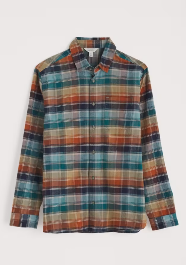 Seasalt Men's Fathomer Checked Shirt Root Cellar Light Wade