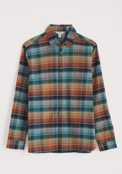 Seasalt Men's Fathomer Checked Shirt Root Cellar Light Wade