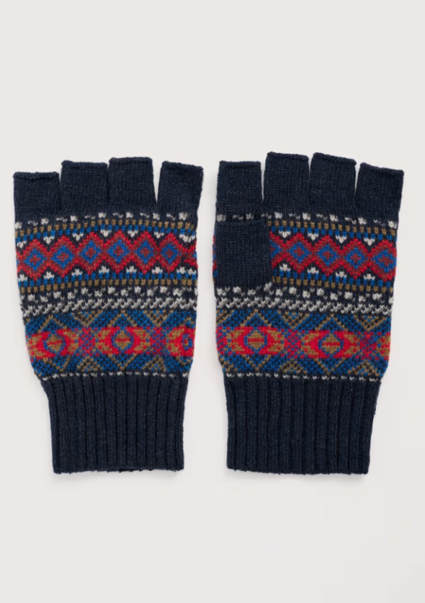Seasalt Men's Gunvor Fair Isle Fingerless Gloves Sparnon Multi