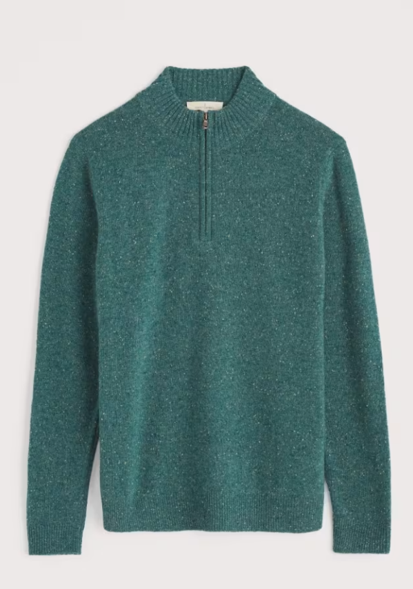 Seasalt Men's Reefpoint Half Zip Jumper Dark Lake