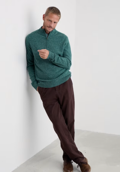 Seasalt Men's Reefpoint Half Zip Jumper Dark Lake