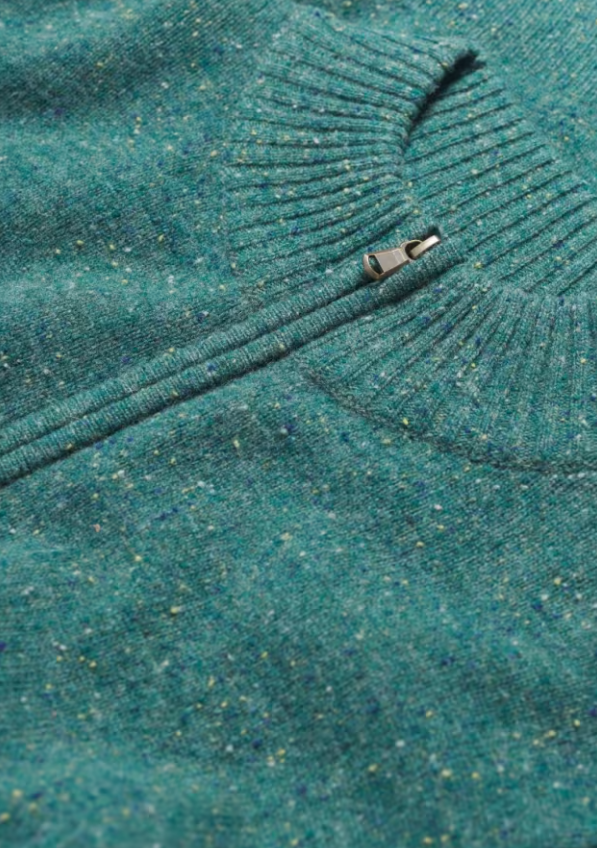 Seasalt Men's Reefpoint Half Zip Jumper Dark Lake