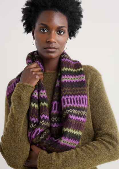 Seasalt Morning Cliff Snood Modernist Grape Oak Mix