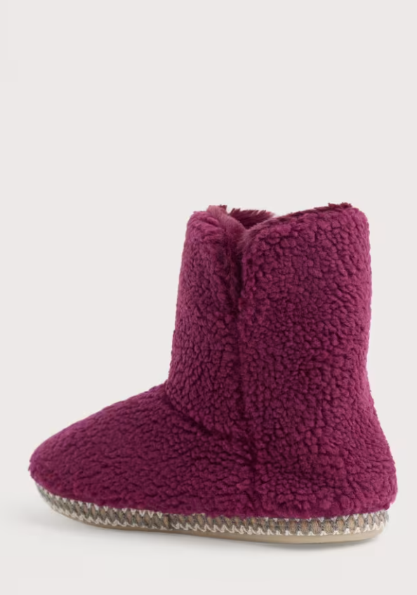 Seasalt Night Sky Borg Slipper Booties Clove