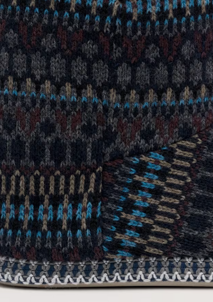 Seasalt Northaway Men's Fair Isle Fleece Lined Slipper Boots Larner Maritime