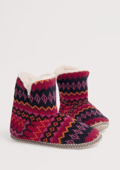 Seasalt Snooze Slipper Booties Windward Carmine Multi