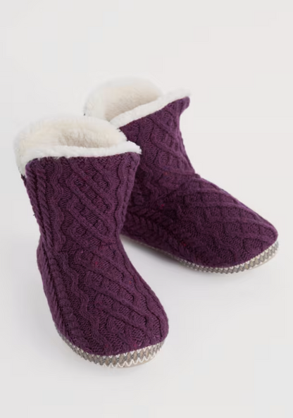 Seasalt Starry Night Slipper Bootie Grape