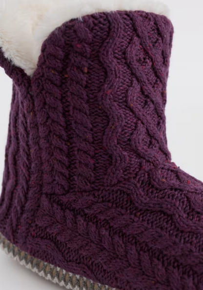 Seasalt Starry Night Slipper Bootie Grape