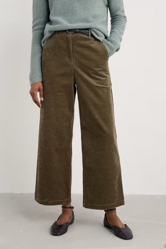 Seasalt Asphodel Cord Trousers Dark Seagrass