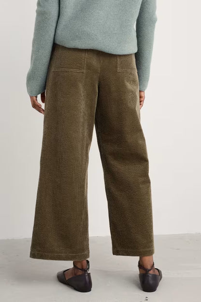Seasalt Asphodel Cord Trousers Dark Seagrass