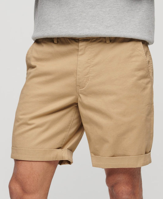 Superdry Stretch Chino Shorts Shaker Beige Mens Shorts Superdry Clothing Shorts