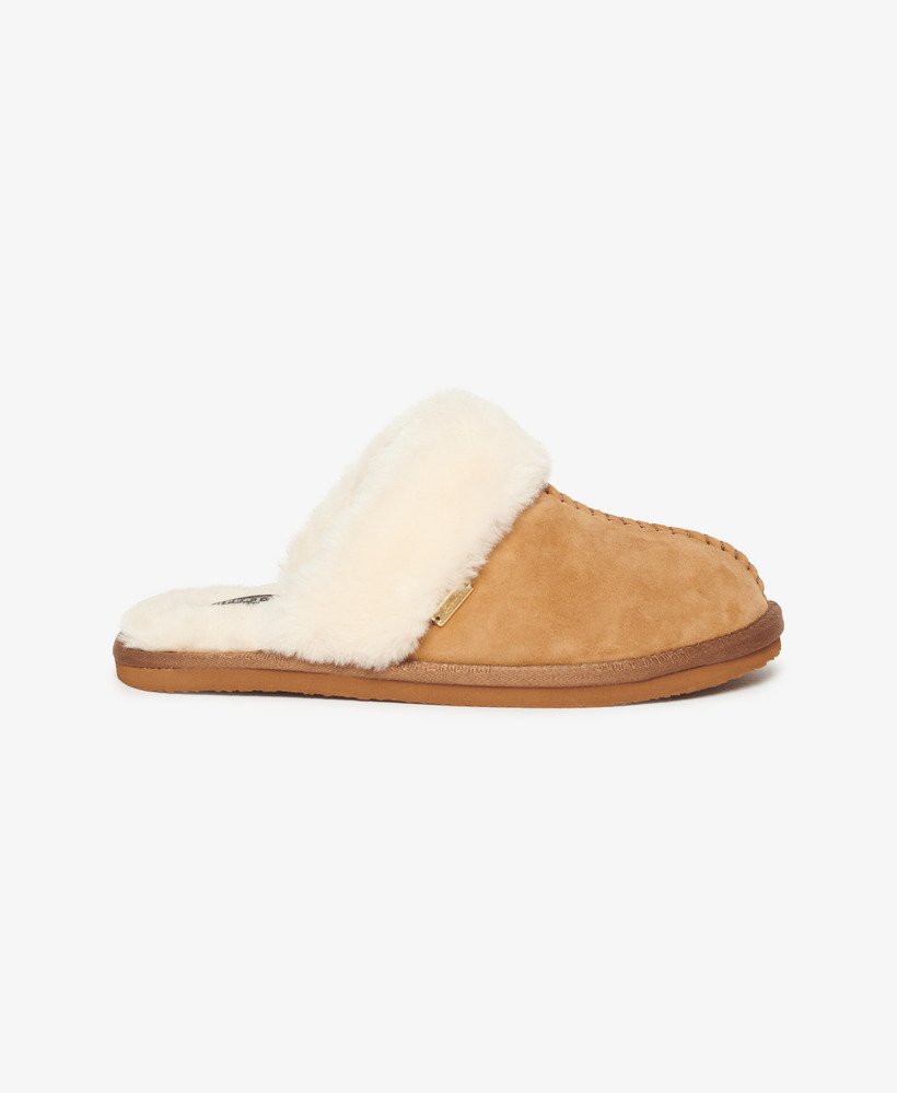 Superdry Suede Mule Slipper Tan