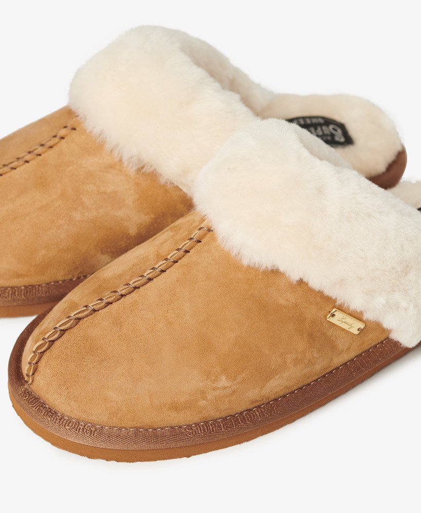 Superdry Suede Mule Slipper Tan A Brilliant Disguse A Brilliant Disguise