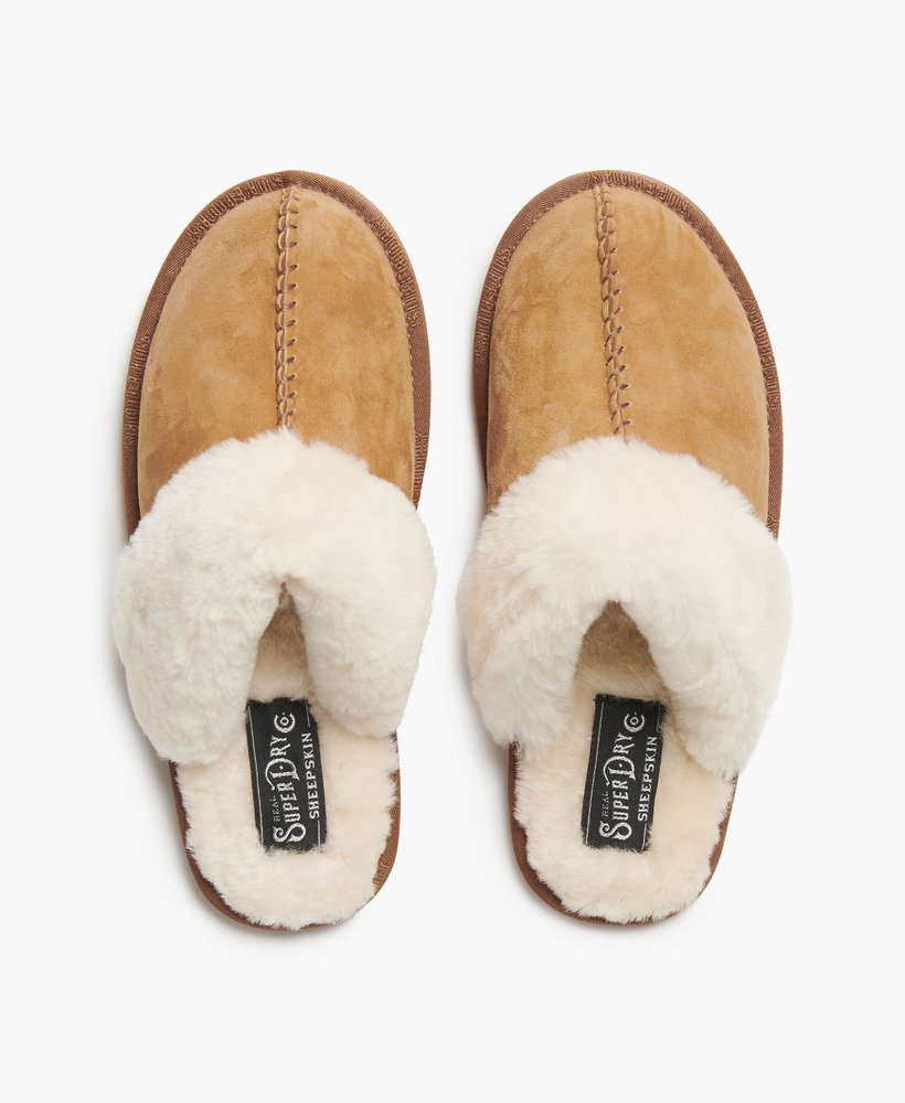 Superdry Suede Mule Slipper Tan