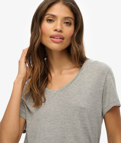 Superdry Studios Slub Embroidered T-Shirt Silver Metallic
