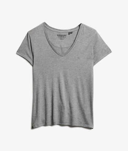 Superdry Studios Slub Embroidered T-Shirt Silver Metallic