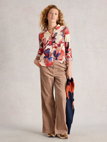 White Stuff Sophie Printed Shirt Ivory