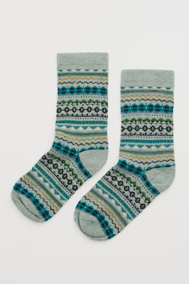 Seasalt Women's Fair Isle Socks Nerine Speedwell