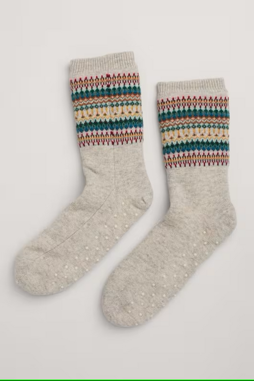 Seasalt Women's House Socks Spring Fair Aran Mix