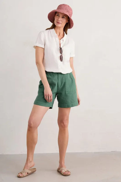 Seasalt Stannary Organic Cotton Shorts Dark Balsam