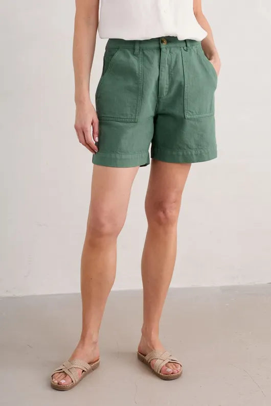 Seasalt Stannary Organic Cotton Shorts Dark Balsam