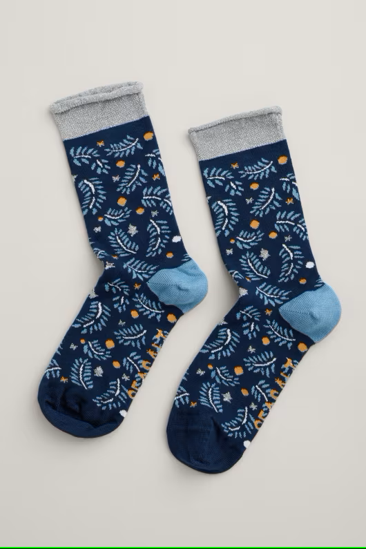 Seasalt Snowy Scenes Socks Star Gazing Maritime Women's socks winter socks