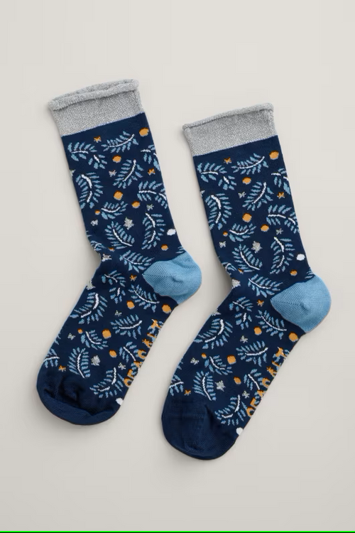Seasalt Snowy Scenes Socks Star Gazing Maritime