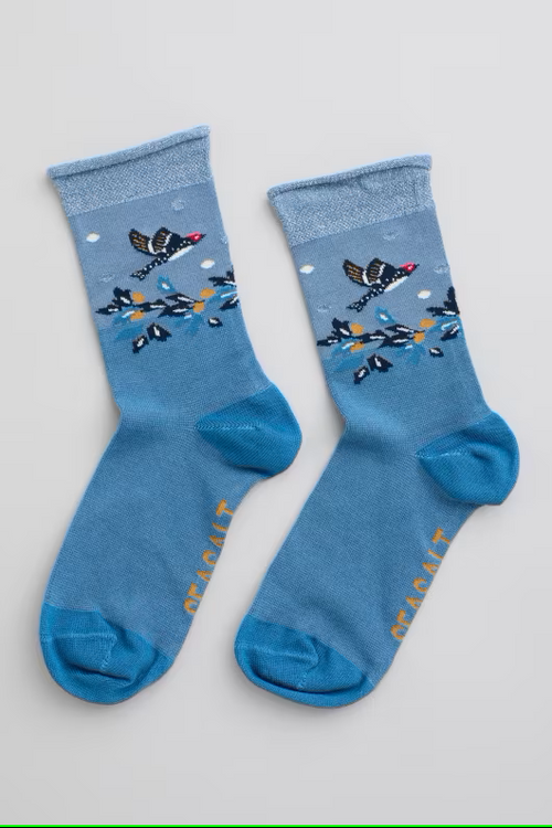 Seasalt Snowy Scenes Socks Gwennol Starling